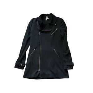 We The Free Black Womens Zip-Up Jacket Size 10